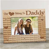 Our Hearts Belong To... Personalized Wooden Picture Frame Our Hearts Belong To... Personalized Wooden Picture Frame