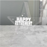 Engraved Happy Retirement Star Keepsake