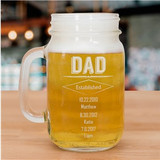 Engraved Dad Mason Jar