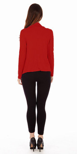 Red Criss Cross Cardigan Sweaters