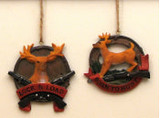 Deer Ornaments Set of 2