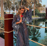 Swimsuit Cover Up Sleeve Kaftan Beach Tunic Dress