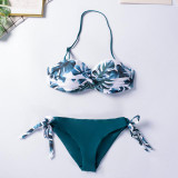 Sexy Solid Bikini Patchwork Swimsuit