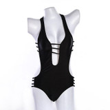 Sexy Bandage One Piece Swimsuit Floral Swimwear