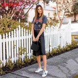 Casual Silk Black Knee-Length Office Lady High Waist Elegant Satin Skirt