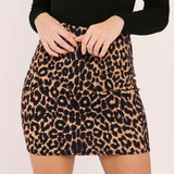 Fashion Leopard Printed Sexy Pencil Bodycon Hip Mini Skirt