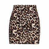 Fashion Leopard Printed Sexy Pencil Bodycon Hip Mini Skirt