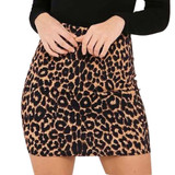 Fashion Leopard Printed Sexy Pencil Bodycon Hip Mini Skirt