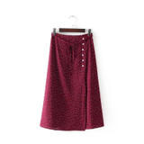 boho sweet bow tie polka dots wrap skirt