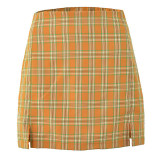 Fashion Cotton Plaid Bodycon Skirt Fashion Cotton Plaid Bodycon Skirt