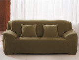 Solid Color Plush Thicken Elastic Sofa Cover Universal Sectional