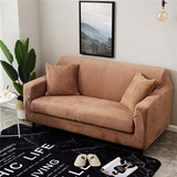 Solid Color Plush Thicken Elastic Sofa Cover Universal Sectional
