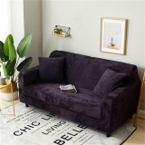 Solid Color Plush Thicken Elastic Sofa Cover Universal Sectional