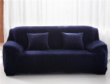 Solid Color Plush Thicken Elastic Sofa Cover Universal Sectional