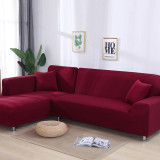 solid color corner sofa covers for living room elastic spandex slipcovers