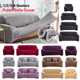 Plush Sofa Stretch Solid Color Thick Slipcover Sofa Covers