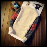 Autumn Winter Mixed Color  Pullovers Jumper Sweater
