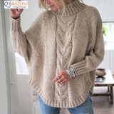 Loose Knitted Pullover Jumper Turtleneck Sweater