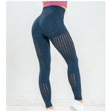 High Waist Gym Leggings Sport Fitness Yoga Blue/grey Pants