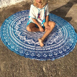 Summer Beach Picnic Throw Bohemia Round Tapestry