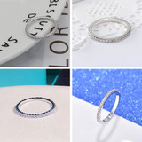 Classic Round Full Pave AAA Cubic Zircon Band Ring