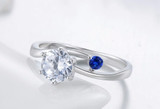 Cubic Zircon Silver Color Luxury Rings