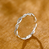 Pattern Twisted Rope Hemp Flowers Ring