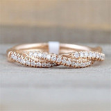Pattern Twisted Rope Hemp Flowers Ring