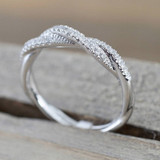 Pattern Twisted Rope Hemp Flowers Ring