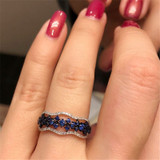 Crystal Flower Geometric Ring