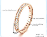 Simple Classic Cubic Zirconia Rose Gold Color Ring