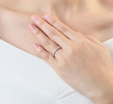 Simple Classic Cubic Zirconia Rose Gold Color Ring