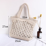 Bohemia Handmade Handbag Cotton Rope Weaving Shopping Tote