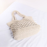 Bohemia Handmade Handbag Cotton Rope Weaving Shopping Tote
