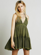 Bohemian Dress Sexy Spaghetti Strap V Neck Backless Dresses