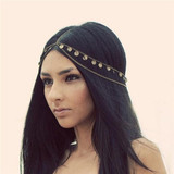Trendy Hair Decoration Indian Boho Head Chain Pearl Headpiece