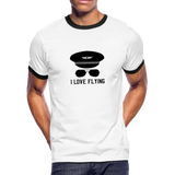 Men's Ringer T-Shirt, Captain Loves Flying