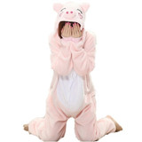 Pink Pig Adult Onesie Pajama Costume