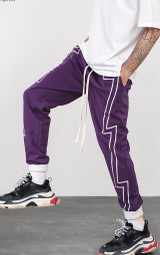 FW Stripe Screen Print Elastic Waist Men's Track Sweatpants