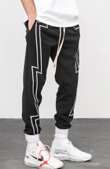 FW Stripe Screen Print Elastic Waist Men's Track Sweatpants