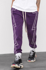 FW Stripe Screen Print Elastic Waist Men's Track Sweatpants