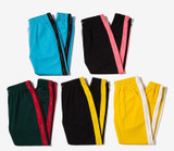 Side Stripe Letter Printing Contrast Color Elastic Waist Men's Track Sweatpants