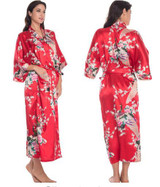 Sexy Silk Satin Kimono Women Robe