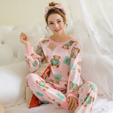 Cartoon Printed Long Sleeve Pajama Set