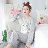 Long Sleeve Flannel Warm Pajama Set