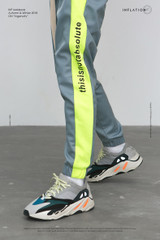 Side Stripe Letter Printing Contrast Color Men's track sweatpants