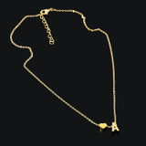 Tiny Dainty Heart Personalized Initial Necklace