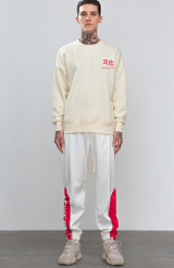 Letter Printed Side Striped Retro Men's Track Sweatpants