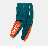 Letter Printed Side Striped Retro Men's Track Sweatpants