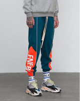 Letter Printed Side Striped Retro Men's Track Sweatpants
